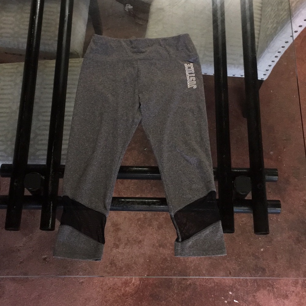 Girls Justice mesh cut-out cropped leggings